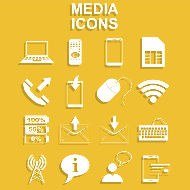 社交媒体图标图片下载