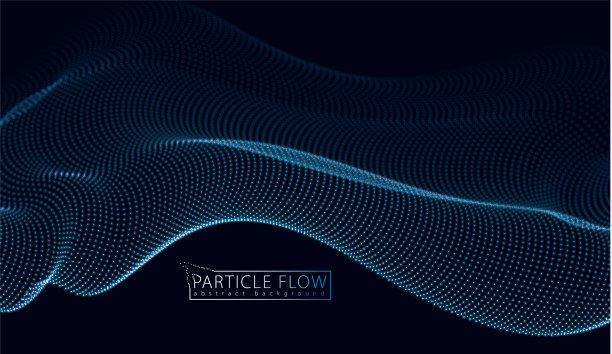 三维粒子网格阵列波声流动图片下载