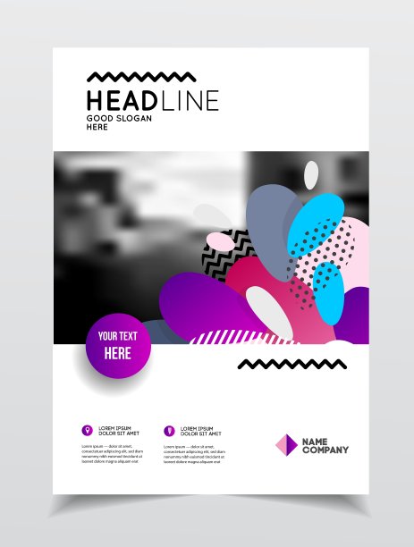 商业演示与照片和几何图片下载