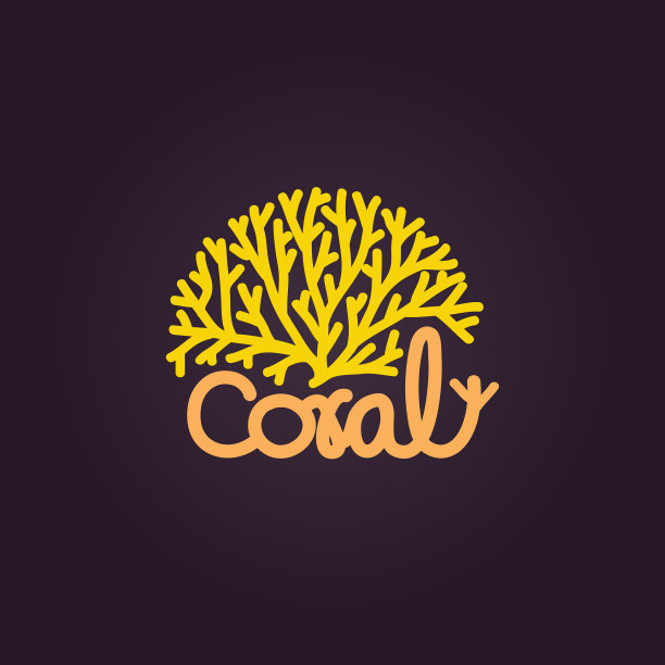 珊瑚标志图标设计模板图片下载