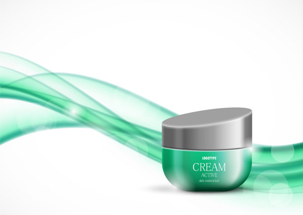 皮肤润肤霜化妆品设计模板图片下载