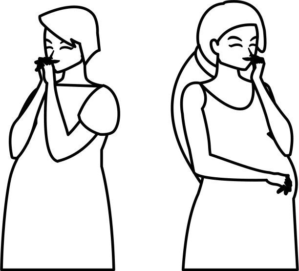 一对漂亮的孕妇角色图片下载