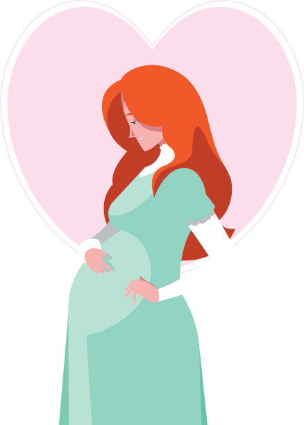 美丽怀孕的女人在心中的性格图片下载