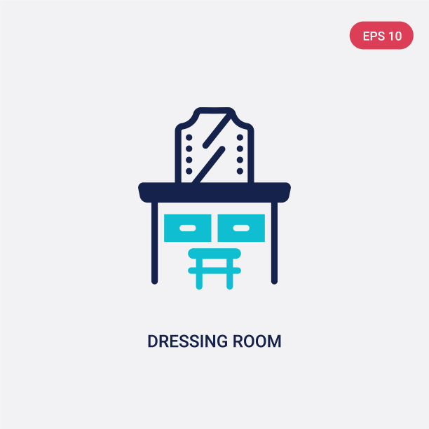 两种颜色的更衣室图标从电影概念图片下载