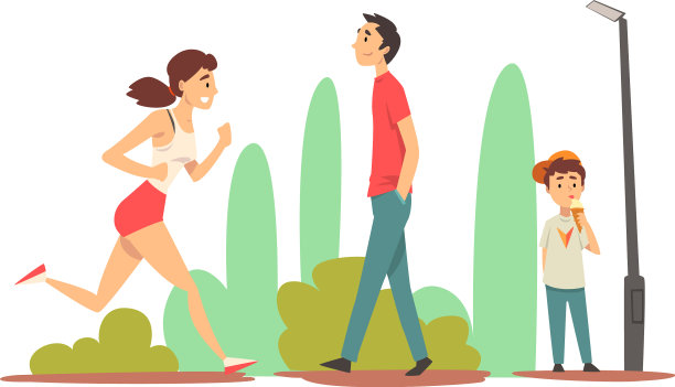 人们在公园里放松和做运动图片下载