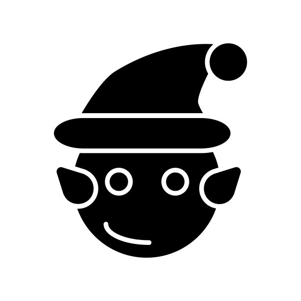 圣诞小精灵扁平孤立的图片下载