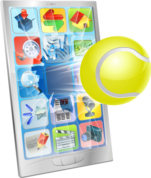 网球从手机里飞出来图片下载