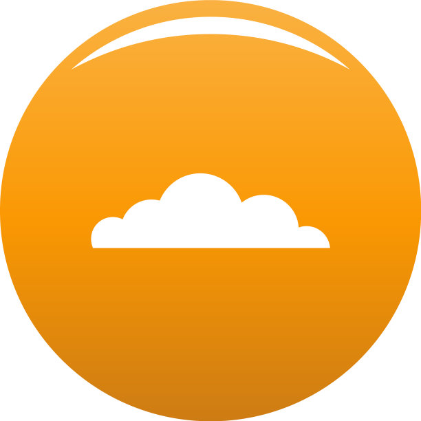 积云图标为橙色图片下载