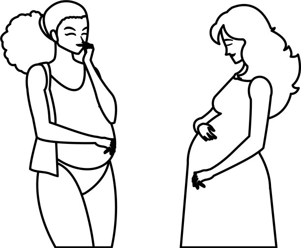 一对漂亮的孕妇角色图片下载