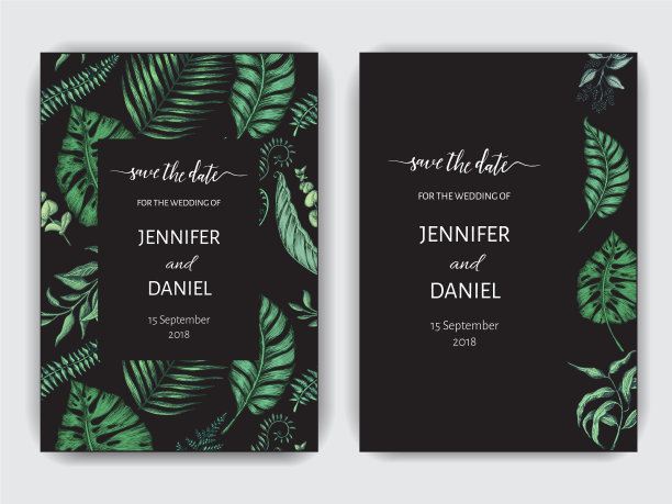 婚礼请柬的模板图片下载