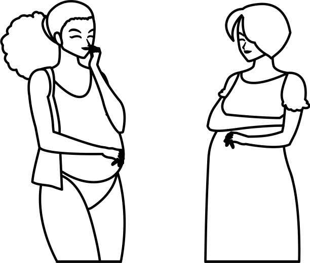 一对漂亮的孕妇角色图片下载