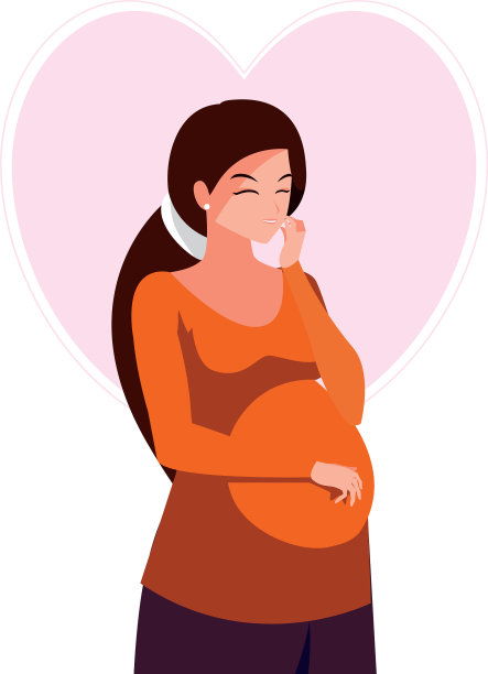 美丽怀孕的女人在心中的性格图片下载