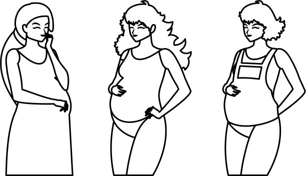 群美丽的孕妇角色图片下载