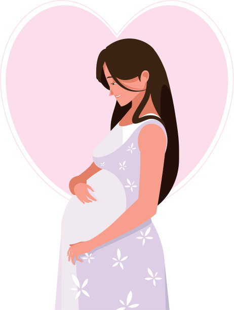 美丽怀孕的女人在心中的性格图片下载