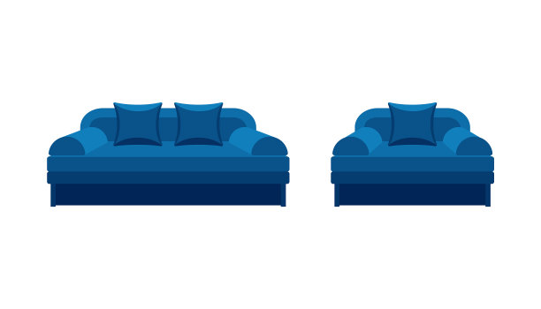 多彩的图标椅子和沙发收藏图片下载