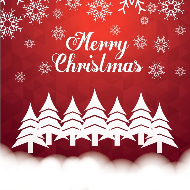 松树冬季和圣诞节的设计图片下载