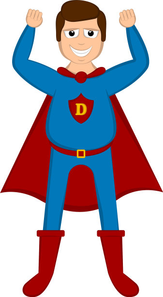 孤身一人，穿着英雄服装的超级老爸图片下载