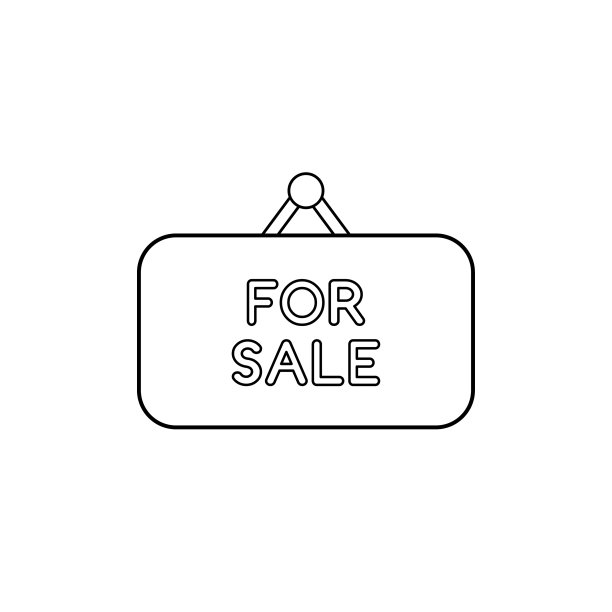 图标概念销售写在悬挂标志图片下载