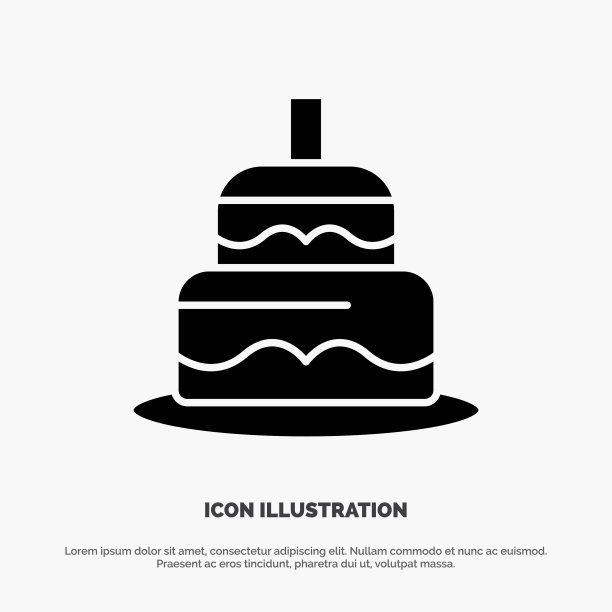 印度蛋糕日国家固体字形图标图片下载