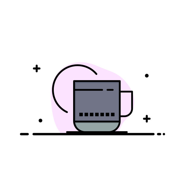 茶热酒店服务企业标识模板扁平图片下载