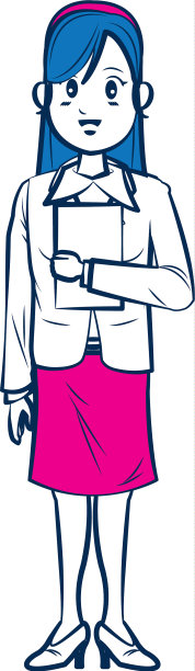 蓝色和紫红色的女商人图片下载