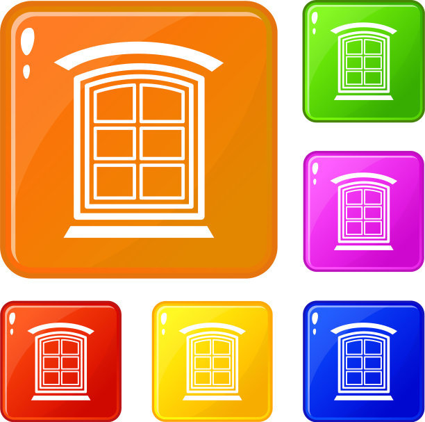 复古窗口框架图标设置颜色图片下载