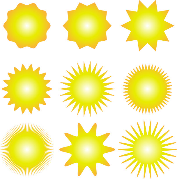 设置太阳图标与光线在白色的背景太阳图片下载