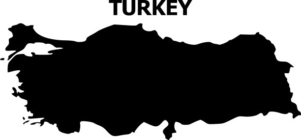 平面地图土耳其与名称图片下载