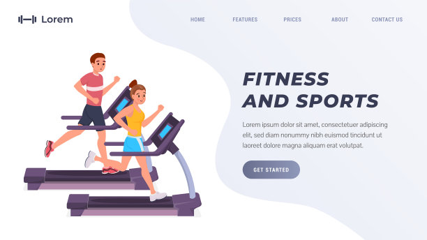 健身的着陆页图片下载