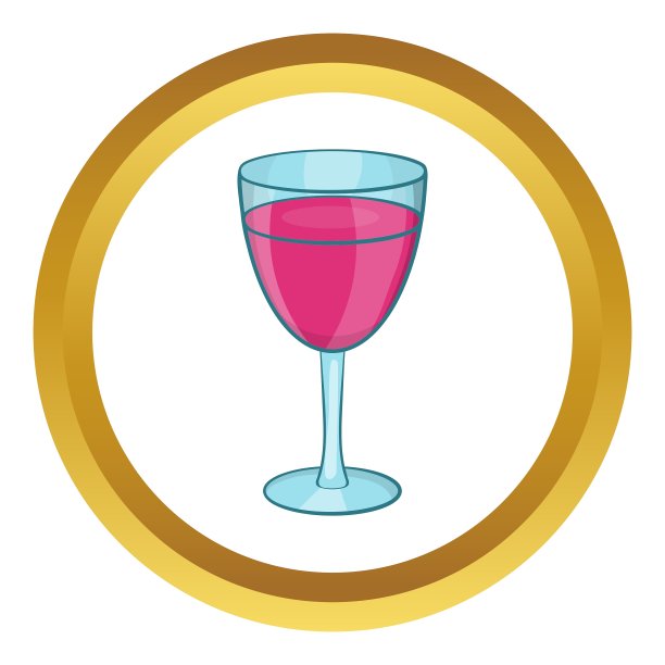 一杯红酒的标志图片下载