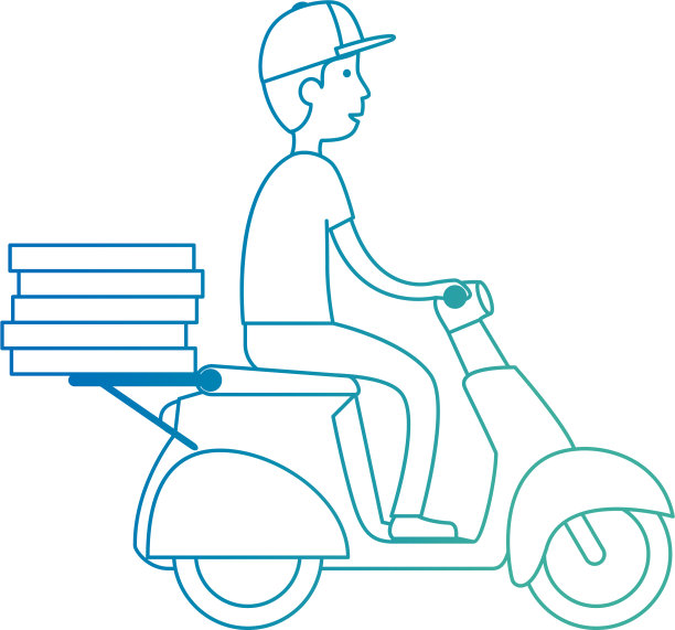 快递员的摩托车角色图片下载