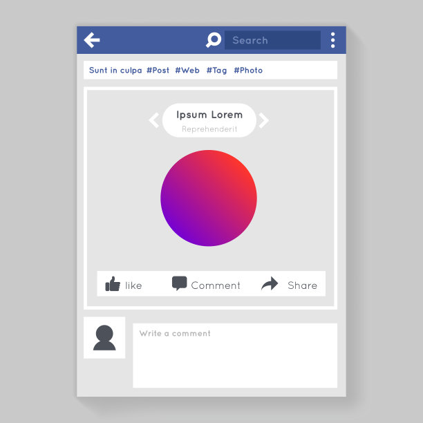 社交网络窗口照片框消息聊天图片下载