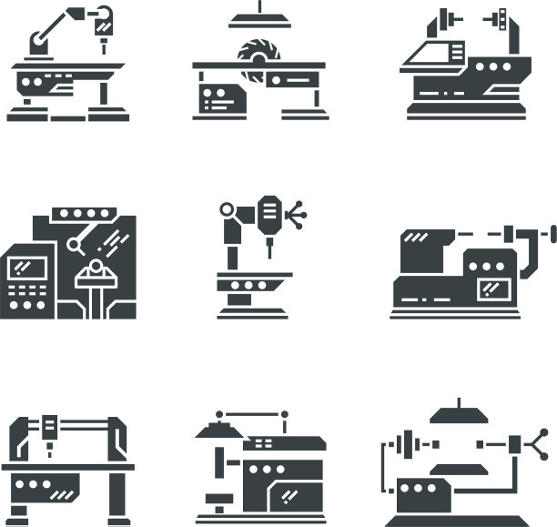 钢铁行业机床图标图片下载