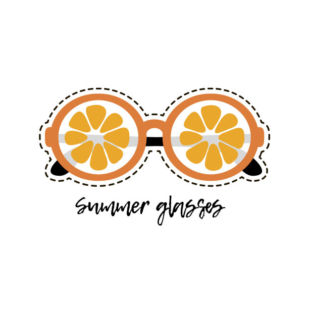 橙色眼镜图片下载