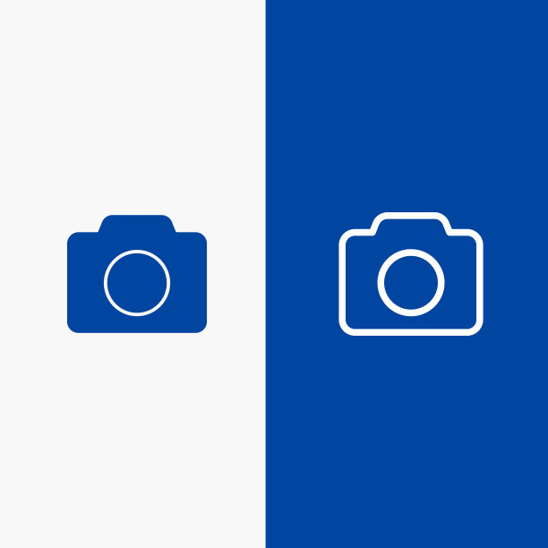 相机图像基本的用户界面线和符号固体图标图片下载