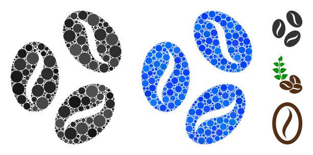 可可豆组成圆圈图标图片下载