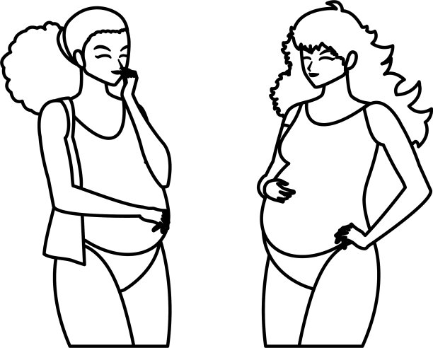 一对漂亮的孕妇角色图片下载