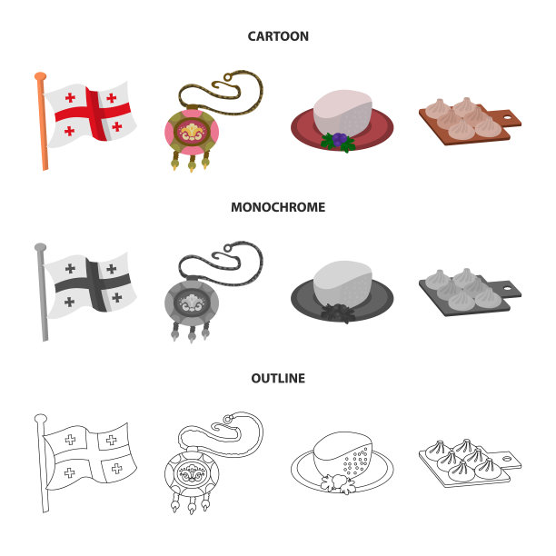 孤立物文化和观光标志图片下载