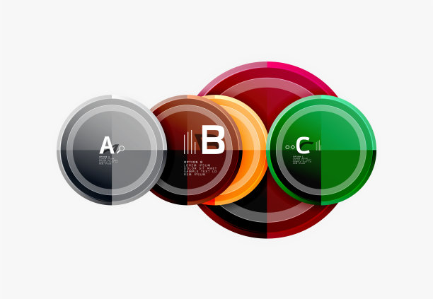 圆形几何抽象背景模板图片下载