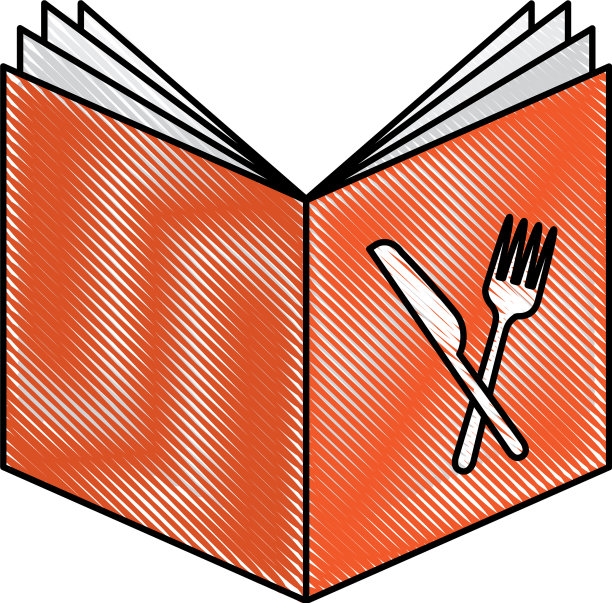 食谱书孤立图标图片下载