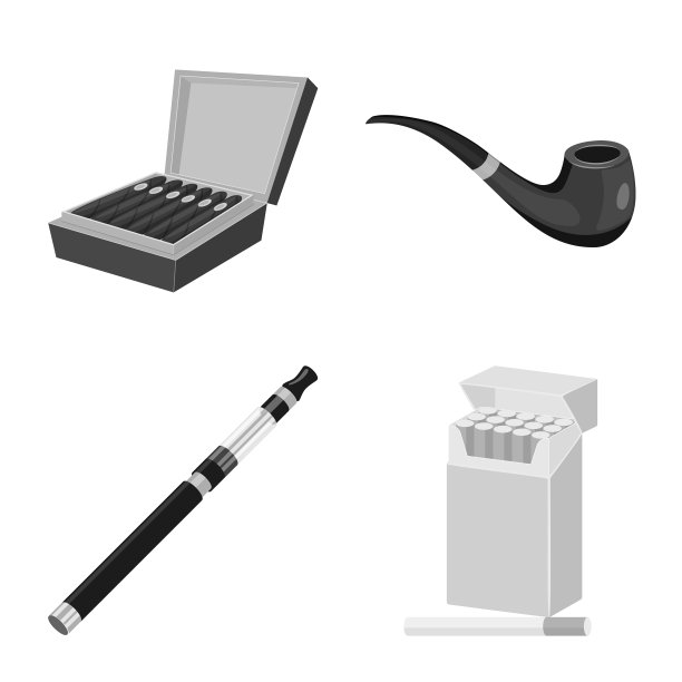 隔离对象健康和尼古丁标志集图片下载