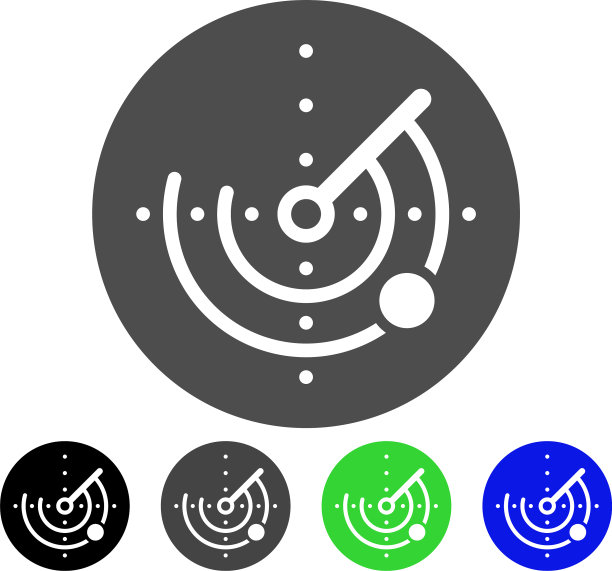 雷达平面图标图片下载