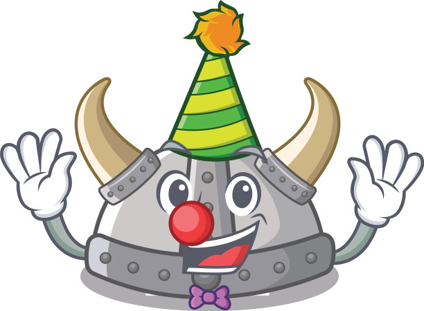 小丑海盗头盔在一个卡通图片下载