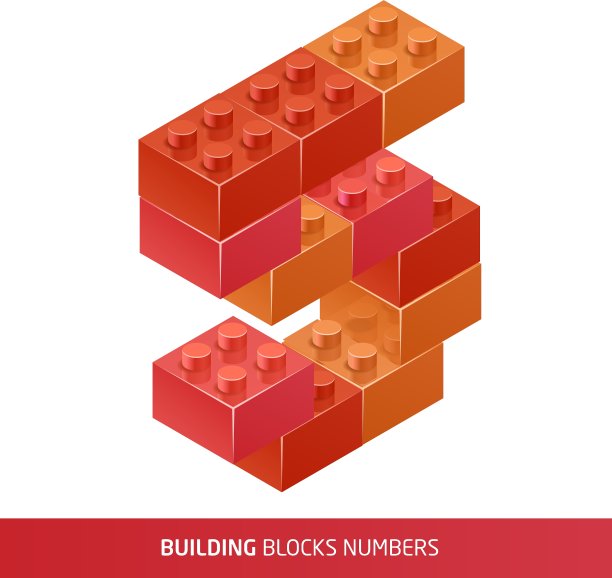 等距塑料建筑块和瓷砖图片下载