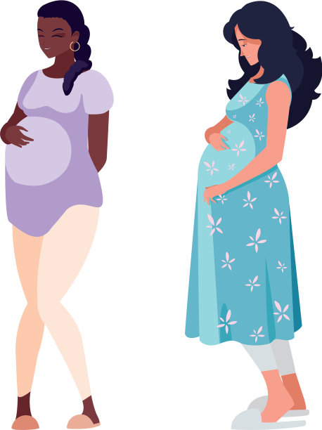 跨种族夫妇怀孕女性角色图片下载
