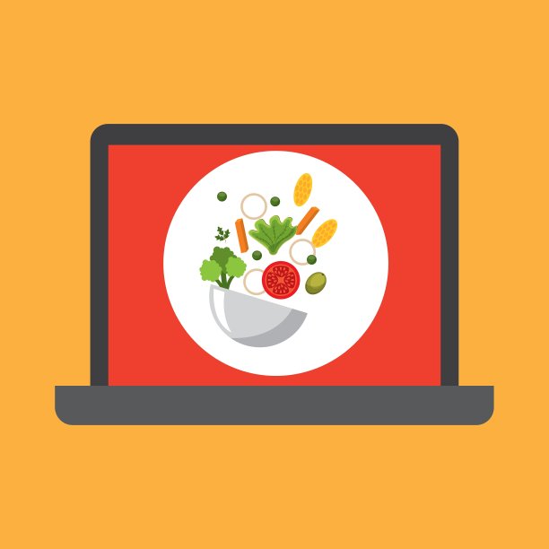 网上购物概念订购健康食品图片下载