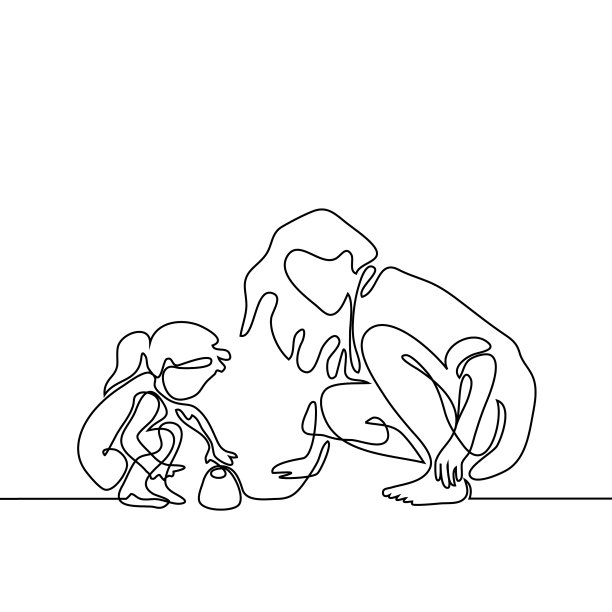 妈妈和小女儿在沙滩上玩耍图片下载