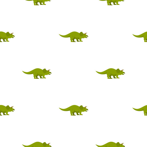 绿色安息龙恐龙图案无缝衔接图片下载