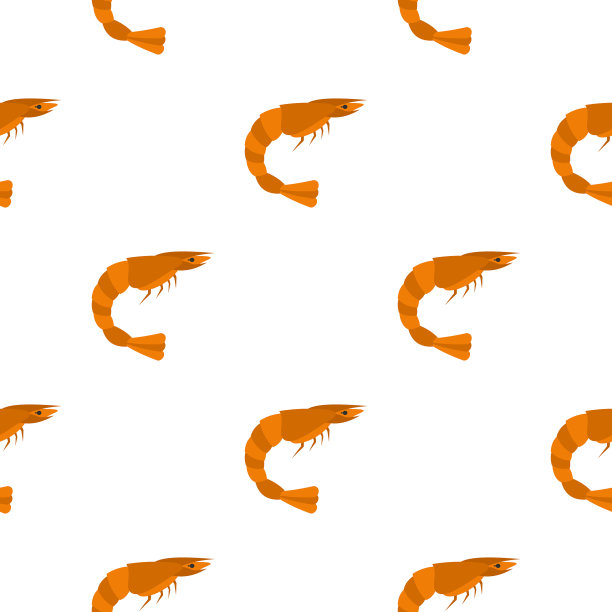 橙色虾纹无缝接缝图片下载