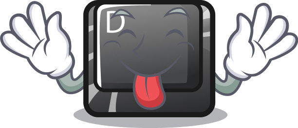 卡通形状的按钮d伸出舌头图片下载